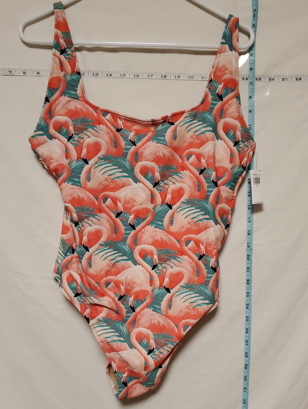 Old Navy Women’s Flamingo Print One Piece Swimsuit - Pink/Teal Xl Beach Resort